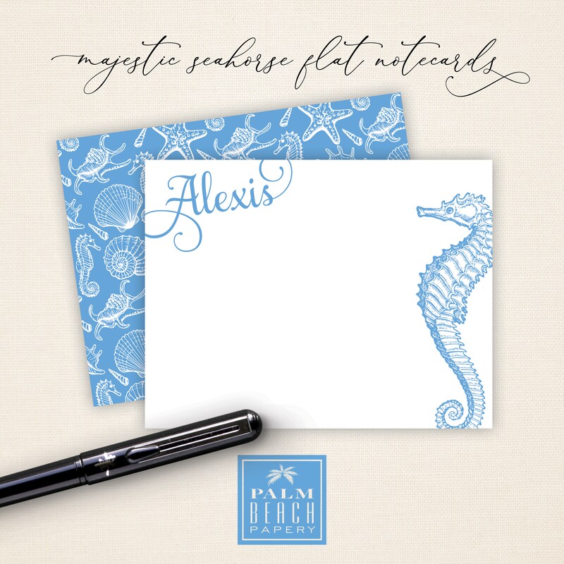 Majestic Seahorse Flat Notecards